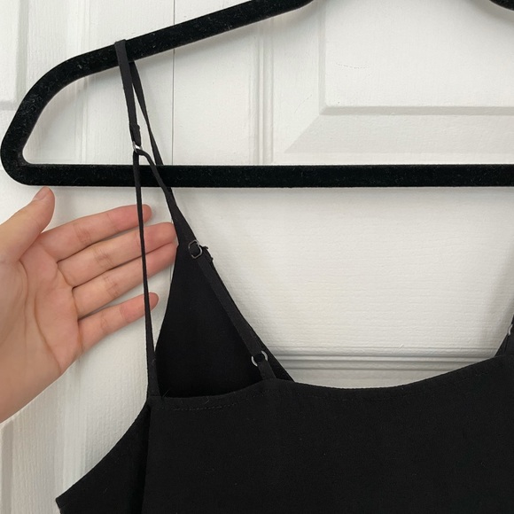 & Other Stories Black Slip Dress with Buttons - Picture 4 of 6